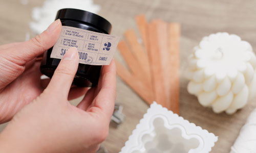 Custom Labels on Candles | Decals.com
