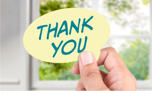 Thank You Oval Sticker