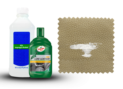 Supplies needed to remove sticker residue from leather