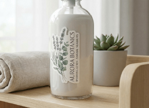 Aurora Botanics Lotion - Bottle Label