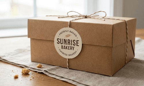 Sunrise bakery - custom logo label