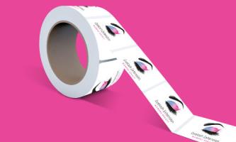 White Rectangle Waterproof Roll Labels