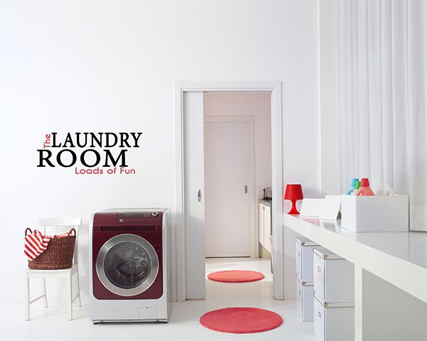 Vinyl Wall Lettering in Laundry Room | Decals.com