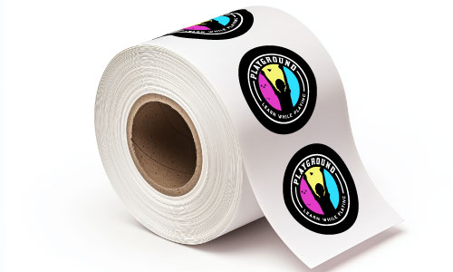 Custom White Waterproof Roll Labels