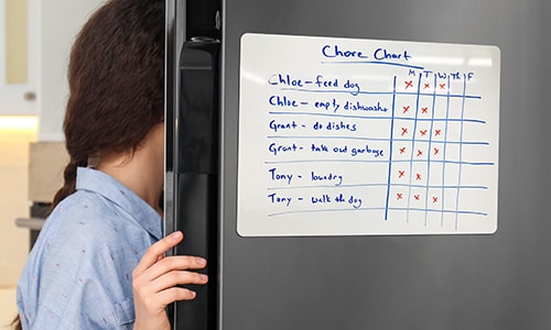 Refrigerator Dry Erase Magnet Chore Chart | Decals.com