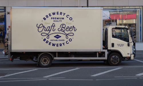 Craft Beer Brewery Co. Decal on Fleet Vehicle