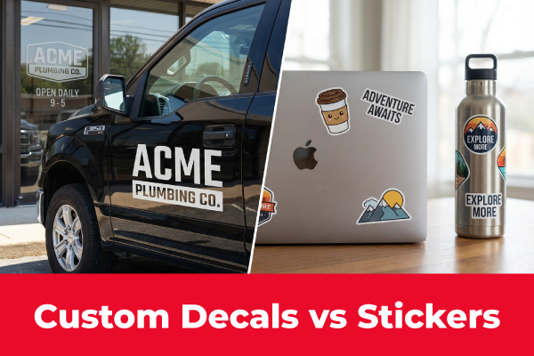 Image showing real life application and differences in decals and stickers