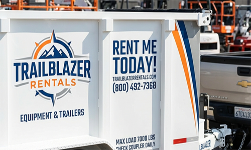 Trailblazer Rentals High Tack Trailer Decal