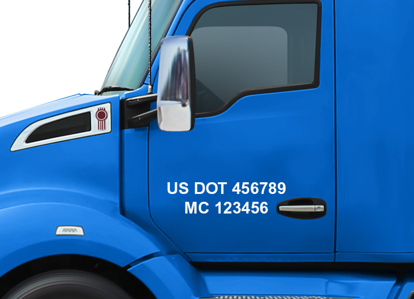 US DOT decal on semi truck | Decals.com