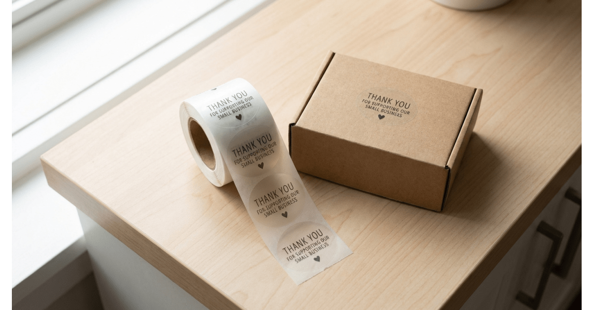 Clear Oval Waterproof Roll Labels