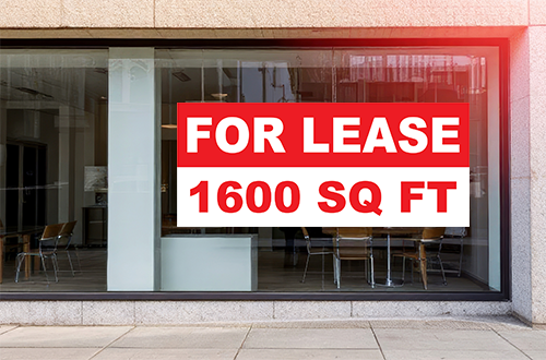 For Lease Decal on Window | Decals.com