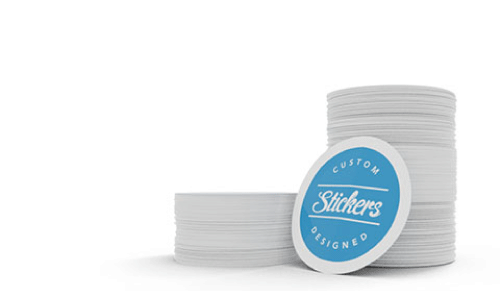 custom circle stickers in a stack | Decals.com