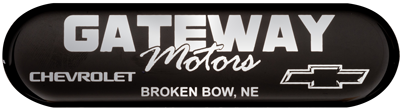 Gateway Motors Chevy Domed Decal Example | Decals.com