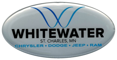 Whitewater Dealership Domed Decal Example | Decals.com